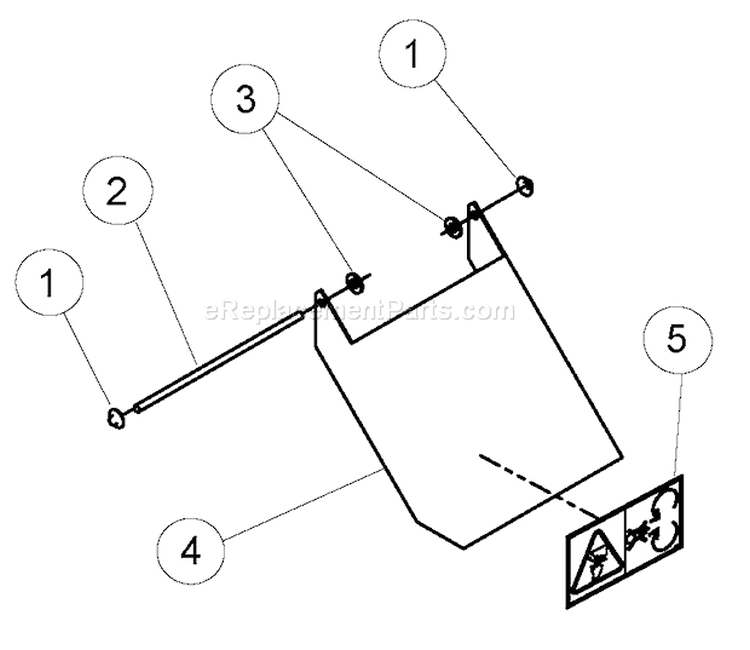 Discharge (Domestic) Diagram and Parts List for 70080 Bear Cat Chipper Shredder